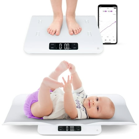 Greater Goods Smart Bluetooth Baby Scale, In-House Algorithm for Wiggly Babies, Infants, Toddlers
