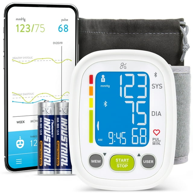 Greater Goods Smart Wrist Blood Pressure Monitor, Home & Travel