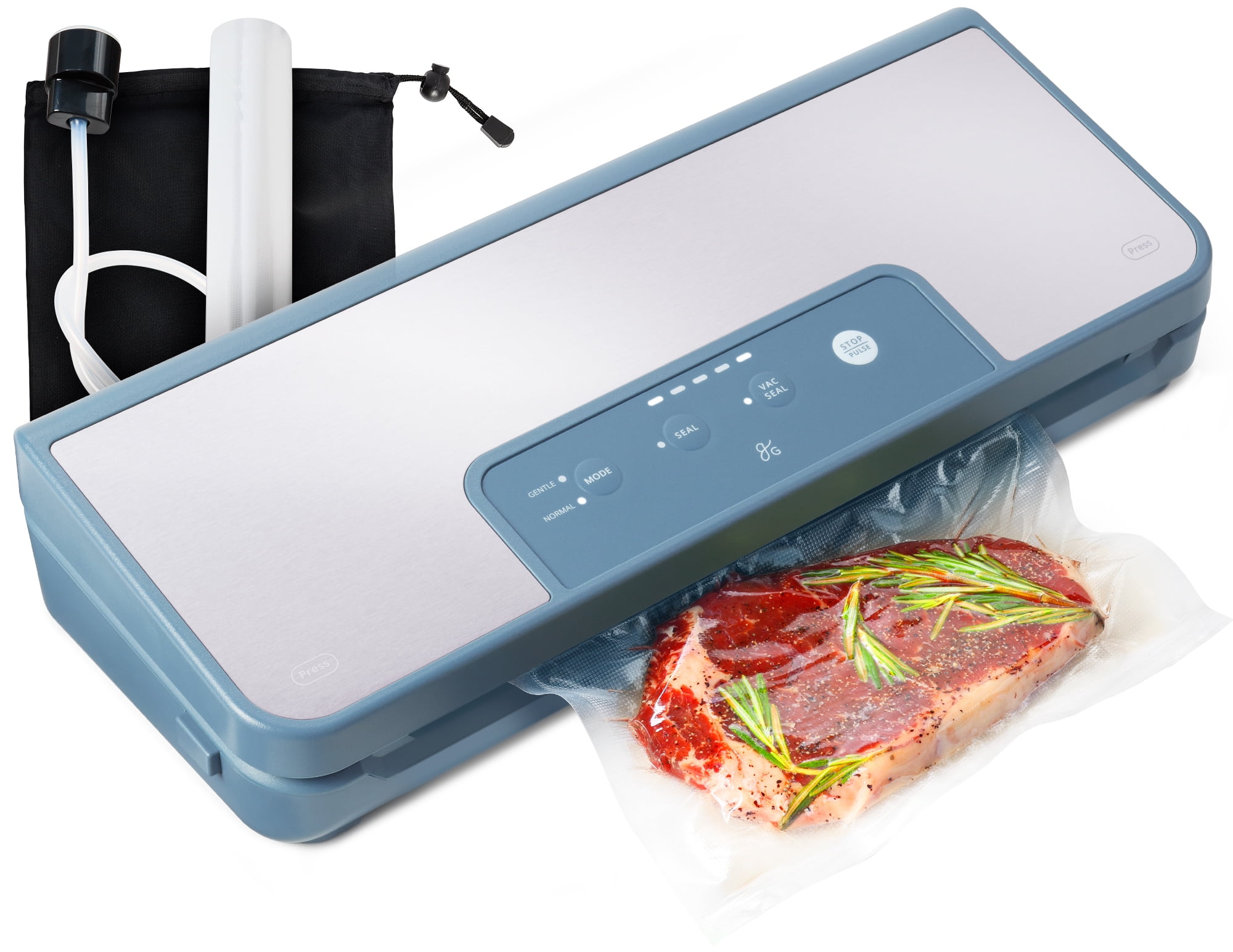 Stone Blue Stainless Steel Automatic Vacuum Sealer Machine