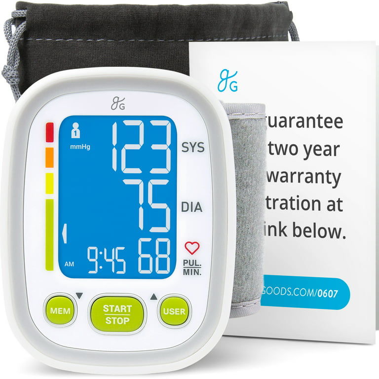 Greater Goods Wrist Blood Pressure Monitor, Large Display, One Size Wrist  Cuff 