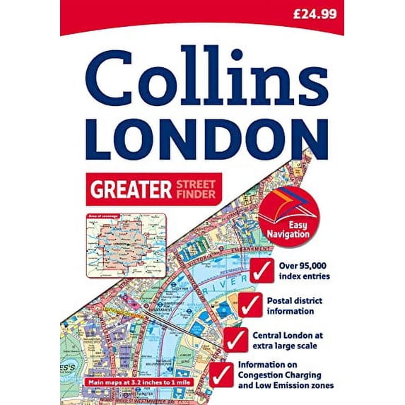 Pre-Owned Greater London Street Atlas: A4 Edition (Collins Travel Guides) Hardcover