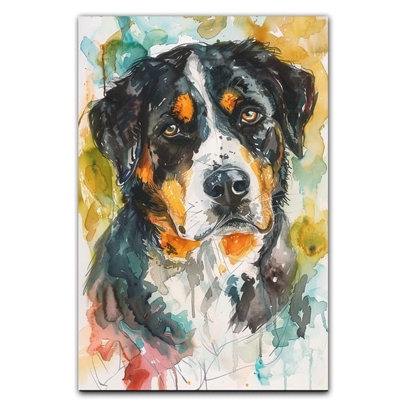 Greater Swiss Mountain Dog Art Print Poster, Wall art Painting Decor Greater Swiss Mountain Dog Decor Artwork For Bedroom Living Room Bathroom Decor