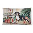 thumbnail image 1 of Greater Swiss Mountain Dog Cozy Christmas Throw Pillow, 1 of 4