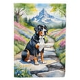 thumbnail image 1 of Greater Swiss Mountain Dog Spring Path Garden Flag 11.25 in x 15.5 in, 1 of 5