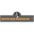 thumbnail image 1 of Greater Swiss Mountain Dog Street Sign | Indoor/Outdoor | Dog Lover Funny Home Décor for Garages, Living Rooms, Bedroom, Offices | SignMission personalized gift | 36" Wide, 1 of 5
