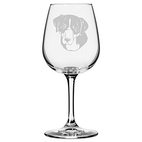 Greater Swiss Mountain Dog Themed Etched 12.75oz Libbey Wine Glass