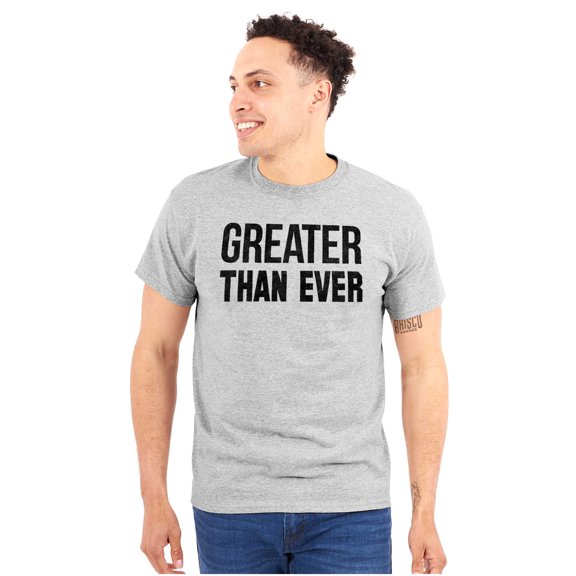 Greater Than Ever Sarcastic Workout Plus Size Crewneck Graphic Tee Shirt Brisco Brands 2X