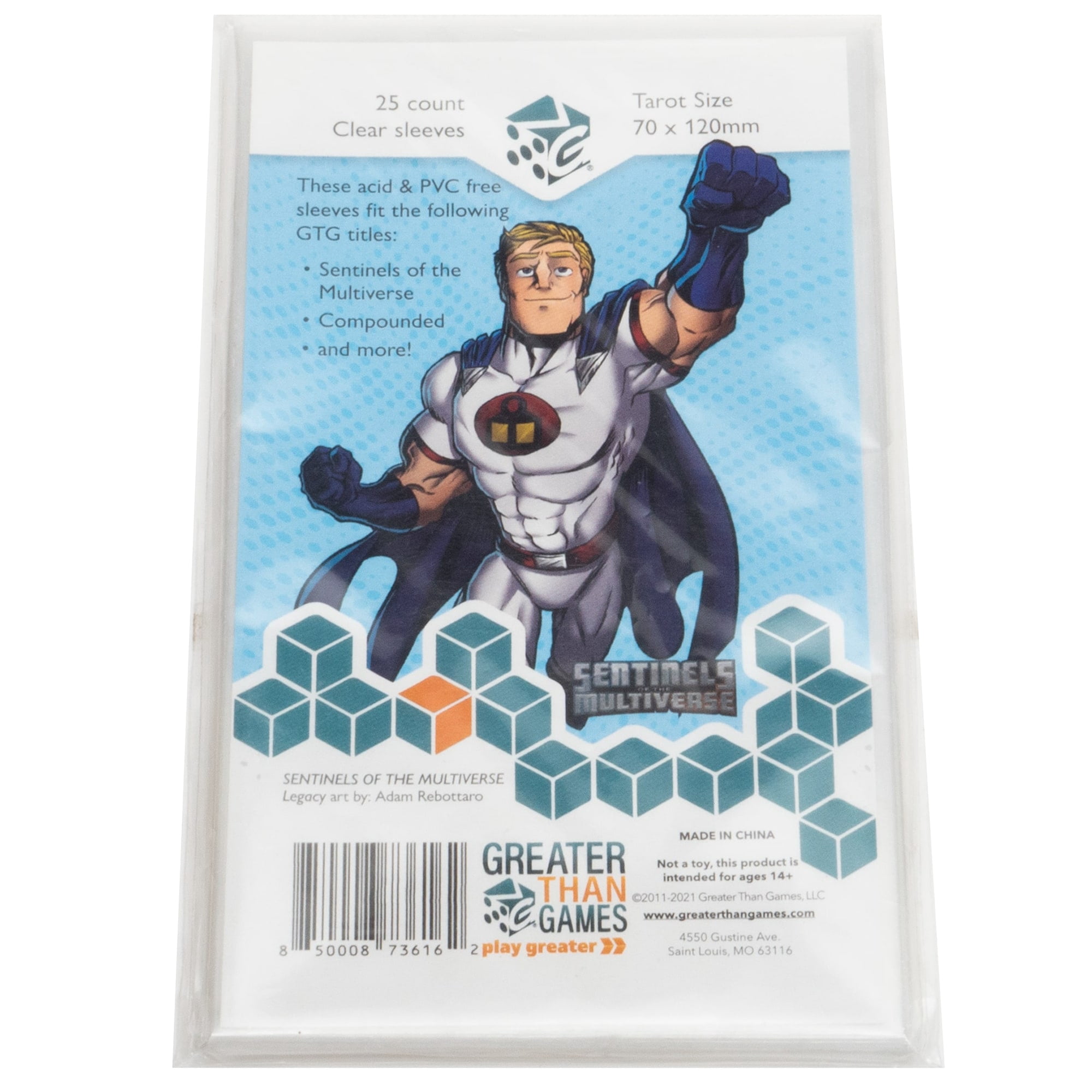 Greater Than Games | Tarot Size Card Sleeves | 120x70 mm | Acid