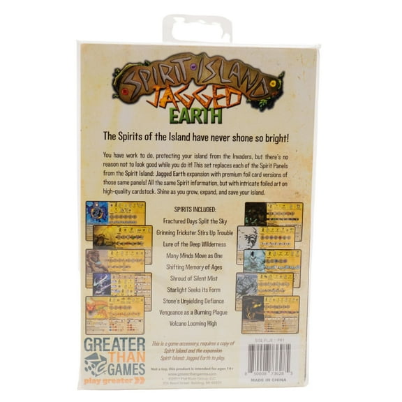 Greater Than Games | Spirit Island: Jagged Earth - Foil Panels | Cooperative Strategy Board Game Accessory | Premium Component Upgrade