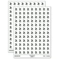 thumbnail image 1 of Greater Than or Equal To Math Symbol Round Sticker Set - White - Matte Finish - 0.50" Size, 1 of 3