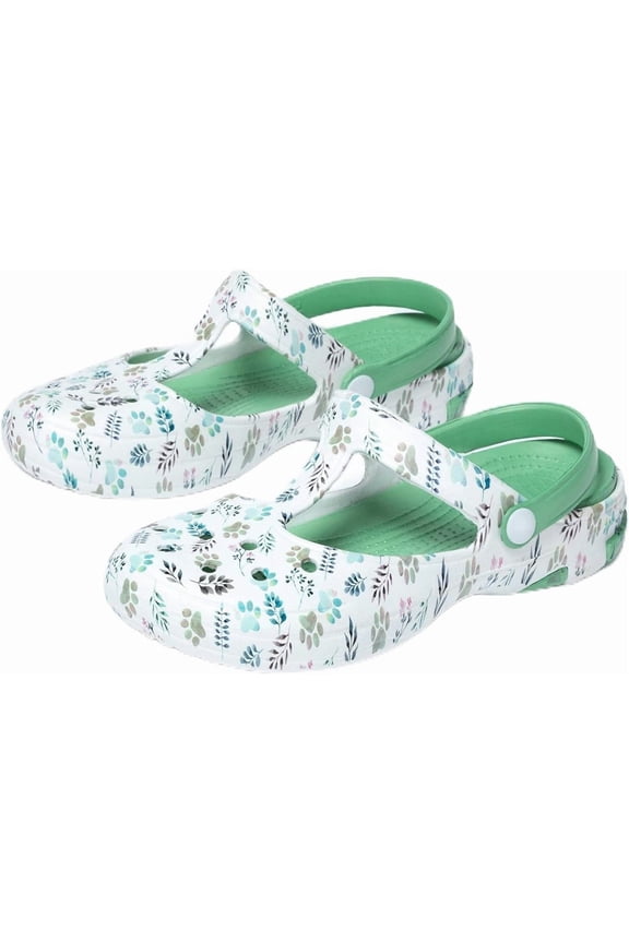 Multicolored Mary Jane Clogs Lightweight EVA Slip On Shoes Moveable Strap Quick Dry Garden Water Resistant Gifts for Women