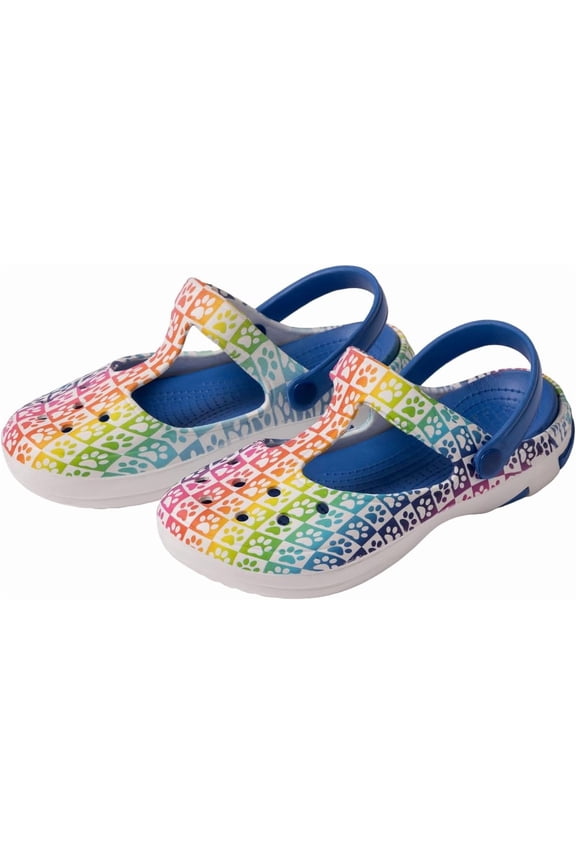 Multicolored Mary Jane Clogs Lightweight EVA Slip On Shoes Moveable Strap Quick Dry Garden Water Resistant Gifts for Women