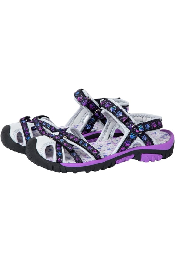 Trail Blazer Painted Paws Lightweight Adjustable Sport Closed Toe Sandals For Ladies Women's Walking Shoes
