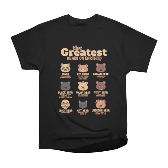 Greatest Bears Daddy T-Shirt Tee Gift For Him Merch For Her Apparel For Friend