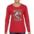 thumbnail image 1 of Greatest Country in the World Women's Long Sleeve T-shirt Cowgirl Cowboy Girlfriend Southwest Rodeo Country Western Rancher, 1 of 7