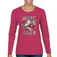 thumbnail image 1 of Greatest Country in the World Women's Long Sleeve T-shirt Cowgirl Cowboy Girlfriend Southwest Rodeo Country Western Rancher, 1 of 7