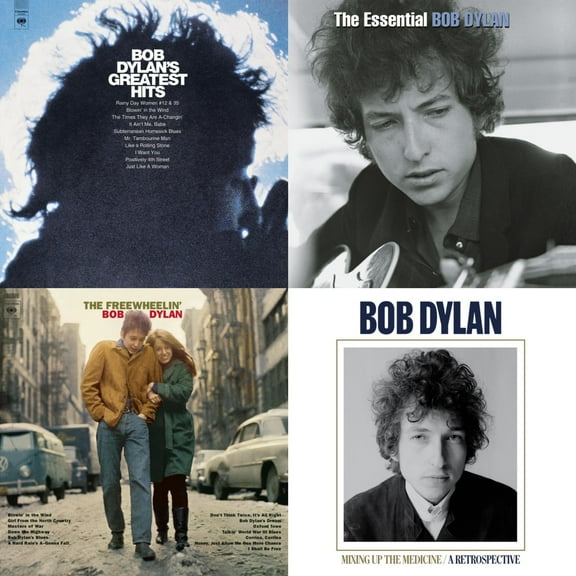 Greatest Hits (150G/Dl Card) & Essential Bob Dylan & Freewheelin Bob Dylan (140G/Dl Code) & Mixing Up The Medicine [LP Vinyl Bundle]