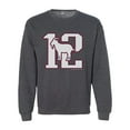 thumbnail image 1 of Greatest Of All Time 12 New England Goat Football Fan Gear DT Crewneck Sweatshirt, 1 of 2