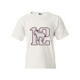 thumbnail image 1 of Greatest Of All Time 12 New England Goat Football Fan Gear DT Youth Kids T-Shirt Tee, 1 of 2