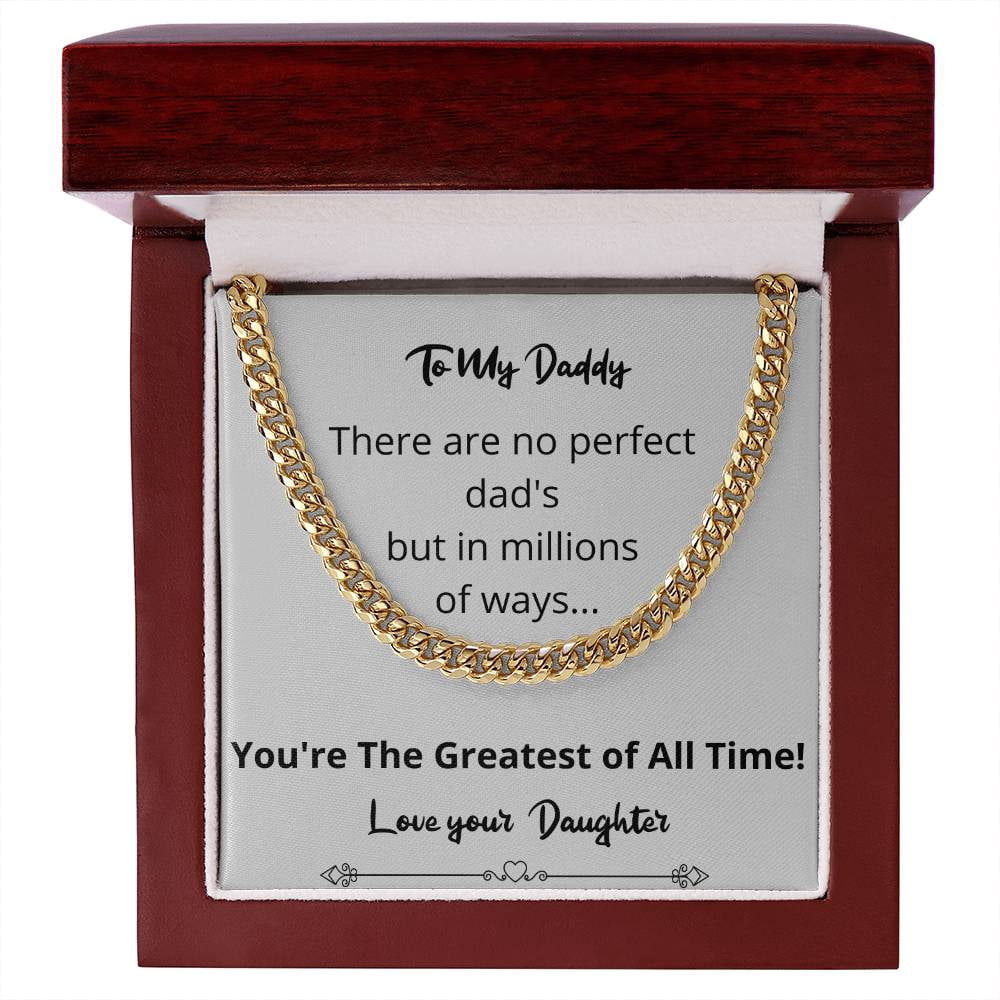 Chain Message Card Greatest Of All Time Cuban Link Chain Gift For Fathers Day From ...