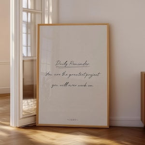 Greatest Project Daily Reminder Poster, 16x24 UNFRAMED