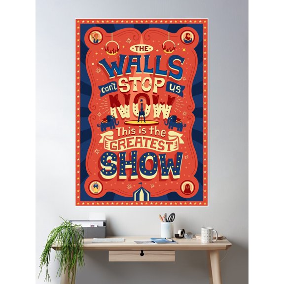 Greatest Show Poster Wall Art, Modern Wall Decor For Living Room Bedroom, 8x12 UNFRAMED