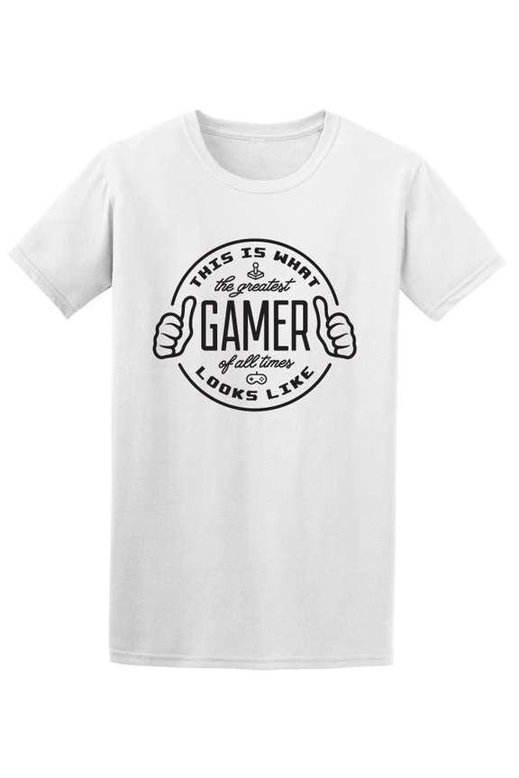 Greatest Video Gamer Ever Quote T-Shirt Men -Image by Shutterstock, Male XX-Large
