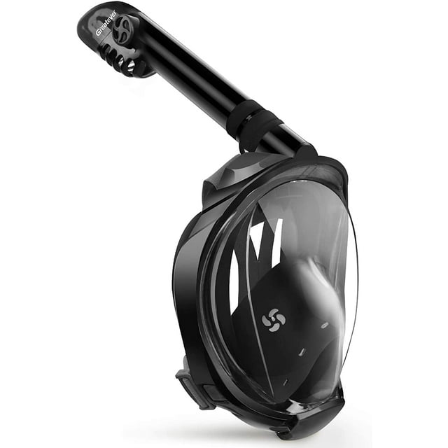 Greatever Full Face Snorkel Mask with Camera Mount with Latest Dry Top
