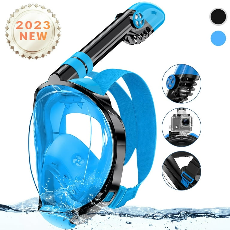 Diving Masks Foldable Anti-Fog Snorkel Mask Set with Full Dry Top System  for Free Swim Professional Snorkeling Gear Adults Kids