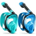 thumbnail image 1 of Greatever Full Face Snorkeling Mask, 180° Panoramic Anti-Leak Anti-Fog Snorkel, Removable Camera Mount, 1 of 6