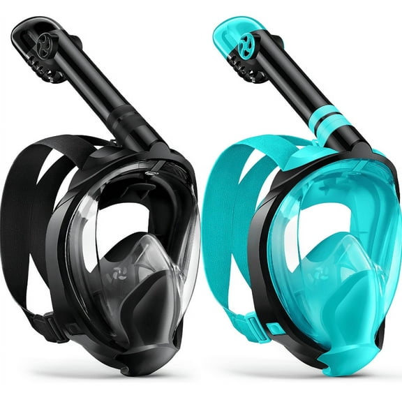 Greatever Full Face Snorkeling Mask, Anti-Leak, 180° Panoramic, Foldable, Anti-Fog, Comfortable, with Camera Mount