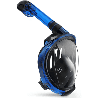 Greatever  Full Face Snorkel Mask with Latest Dry Top System,Foldable 180 Degree Panoramic View Snorkeling Mask with Camera Mount,Safe Breathing,Anti-Leak&Anti-Fog