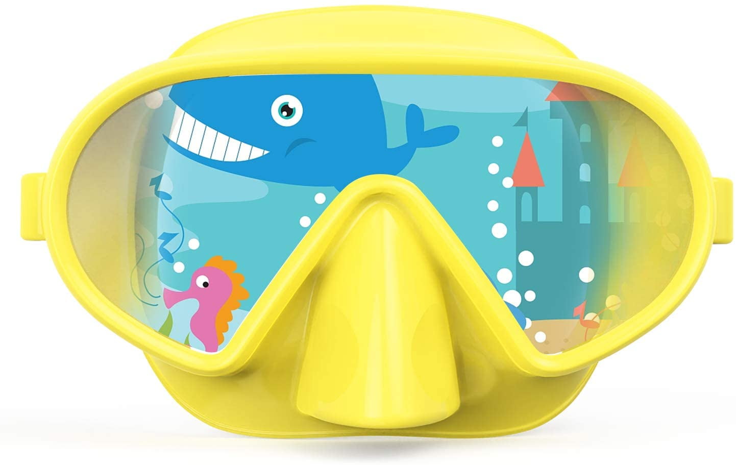 Greatever Swimming Goggles with Nose Cover Snorkel Mask for Scuba