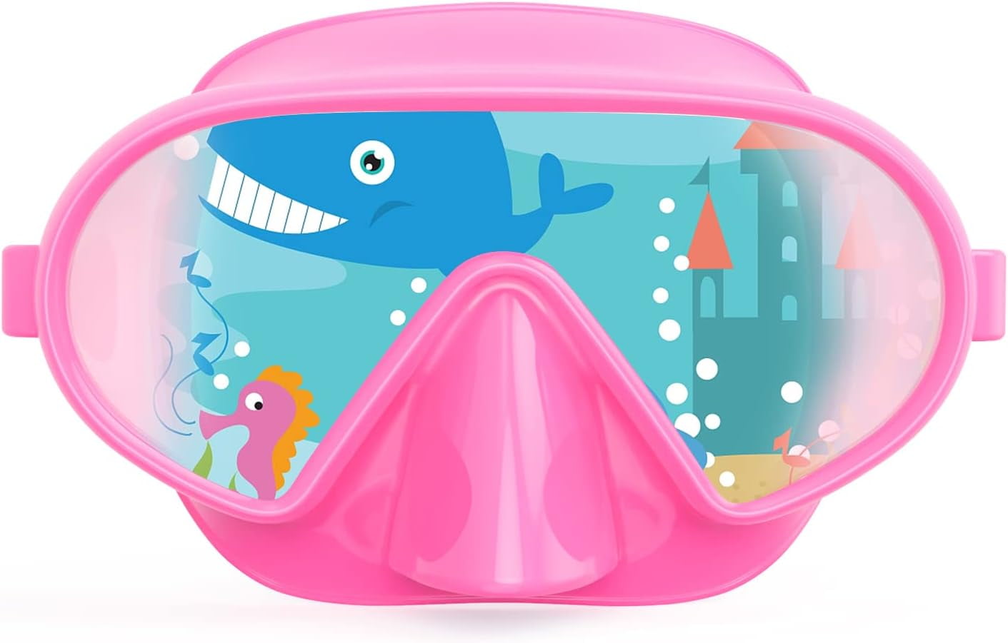 Greatever Swimming Goggles with Nose Cover Snorkel Mask for Scuba