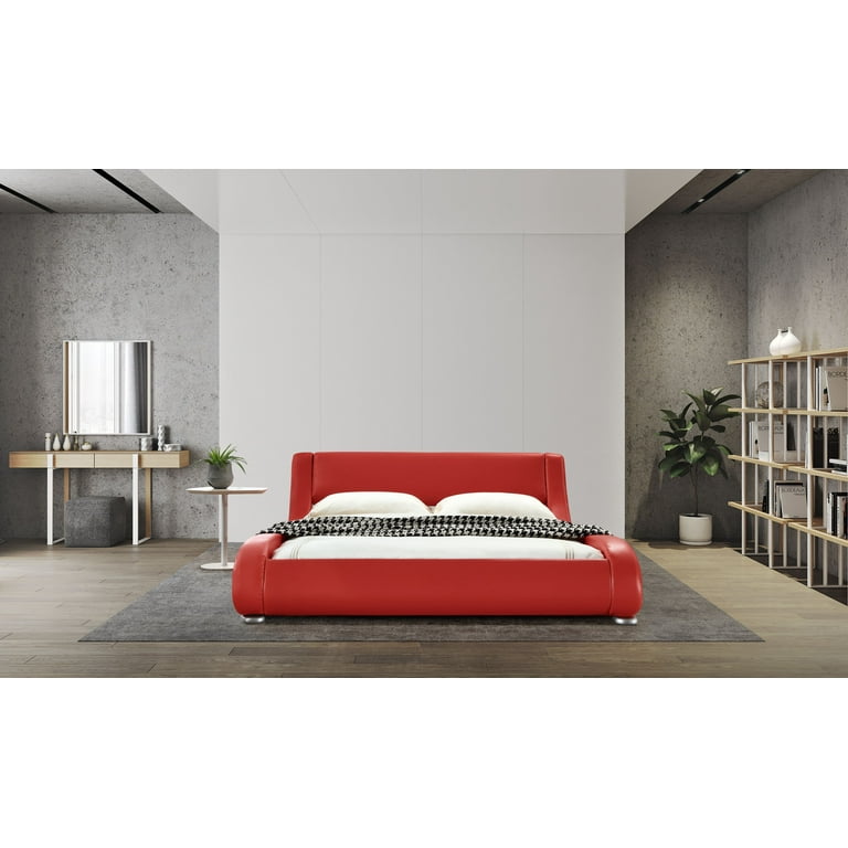 Red bed frame sale king