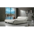 thumbnail image 1 of Greatime B1070 Contemporary Upholstered Platform Bed, Twin, White, 1 of 6