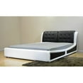 Greatime B1132 Two Tone Black& White Modern Platform Bed, King