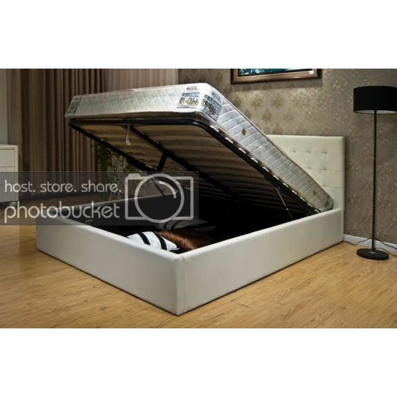 Greatime BS1111-2 Storage Bed, Full, White