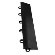 Greatmats Click Floor Tile Interlocking Ramp Edge Black 4 Pack, Female