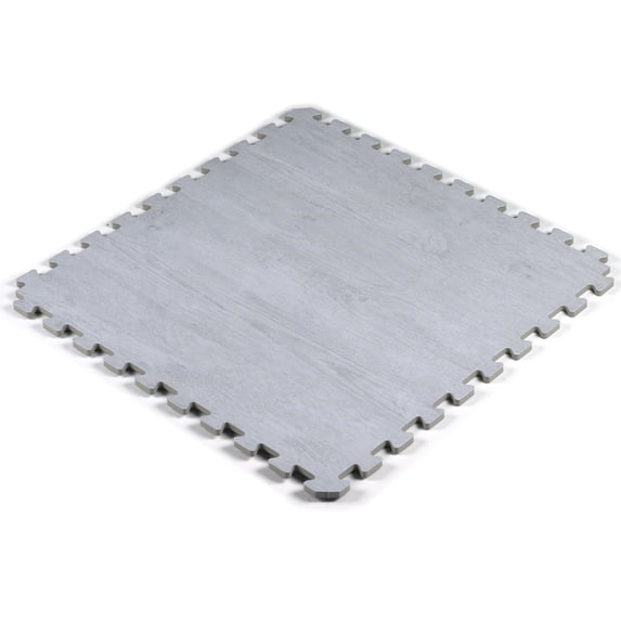 Greatmats Foam Tiles Wood Grain 7/16 inch x 2x2 ft. Stone Gray case of 15, 58.125 sq. ft.