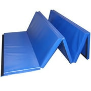 Greatmats Folding Mats for Gymnastics, Cheerleading, Tumbling, Home Exercise, Home Wrestling, Martial Arts Mats Blue 5x10 ft x 2 inch