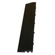 Greatmats Max Tile Laminate Wood Grain Interlocking Ramp Edge Black, multipack 4 Male
