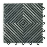 Greatmats Open Grid Interlocking Garage Floor Tiles, Gray 25 Pack 1x1 Ft