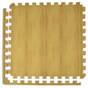 Greatmats Wood Grain Interlocking Wood Look Reversible Foam Tiles 1/2 Inch x 2x2 Ft. Light Wood/Tan 15 Pack