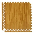 thumbnail image 1 of Greatmats Wood Grain Interlocking Wood Look Reversible Foam Tiles 1/2 Inch x 2x2 Ft. Standard Wood/Tan 15 Pack, 1 of 13