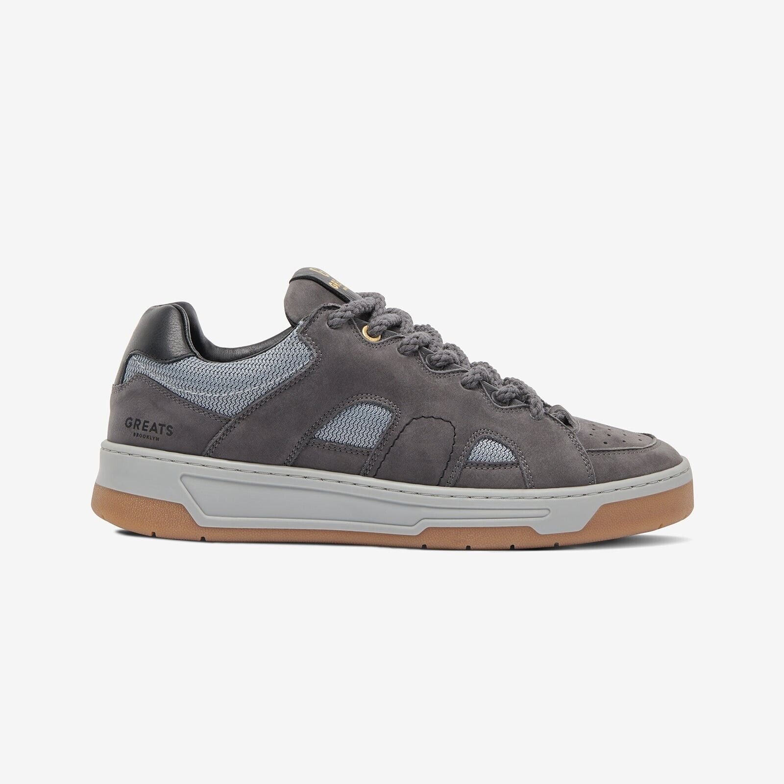Greats Brooklyn Men\'s Cooper Low Lace up Gray Sneakers 10 close main image 4