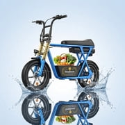 Greatwork K7 PRO 16 Electric Scooter for Adults with Seat and Basket, Max 25 mph, 30-mile Range, 1500W Peak Motor, Dual Suspension, E Scooter UL2272