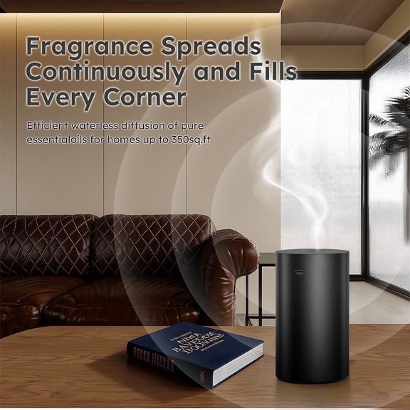 Portable Cordless Essential Oil Diffuser, Rechargeable Car Aromatherapy Humidifier with Timer, 1200-2000mAh Battery, 3 Modes, for Home Office Bedroom