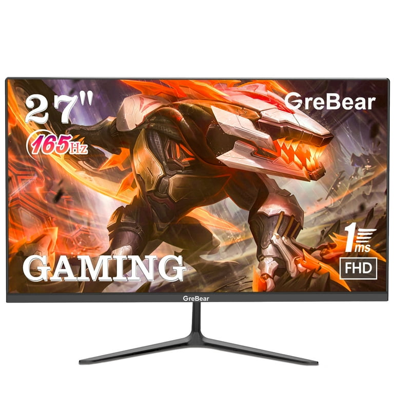 Grebear Gaming Monitor 27 Inch 165Hz 1ms PC Gaming Computer