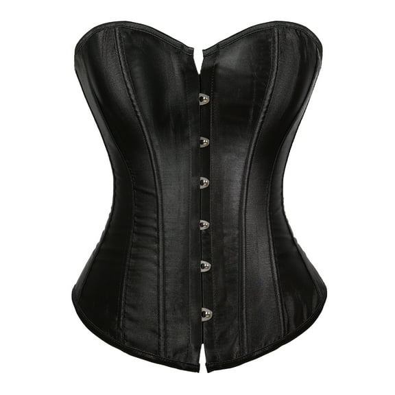 Grebrafan Boned Corsets Bustier Top Women Black M